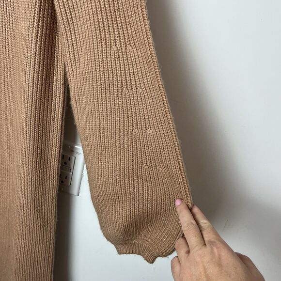 Ann Taylor Womens XS Sweater Dress Ribbed Knit Caramel Latte Pullover Tan 270 - Picture 2 of 7